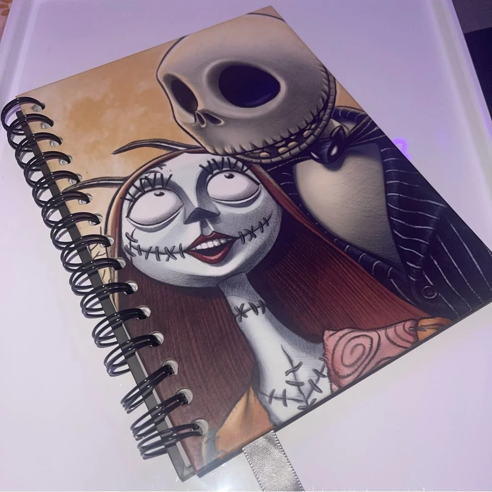 Jack and Sally the nightmare before Christmas spiral notebook, Disney store